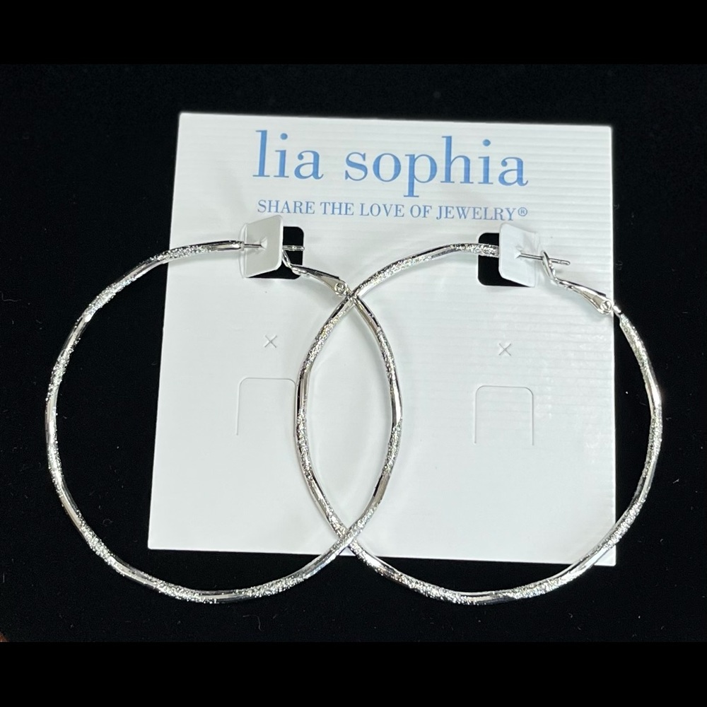 Lia Sophia Samba Hoop Pierced Earrings